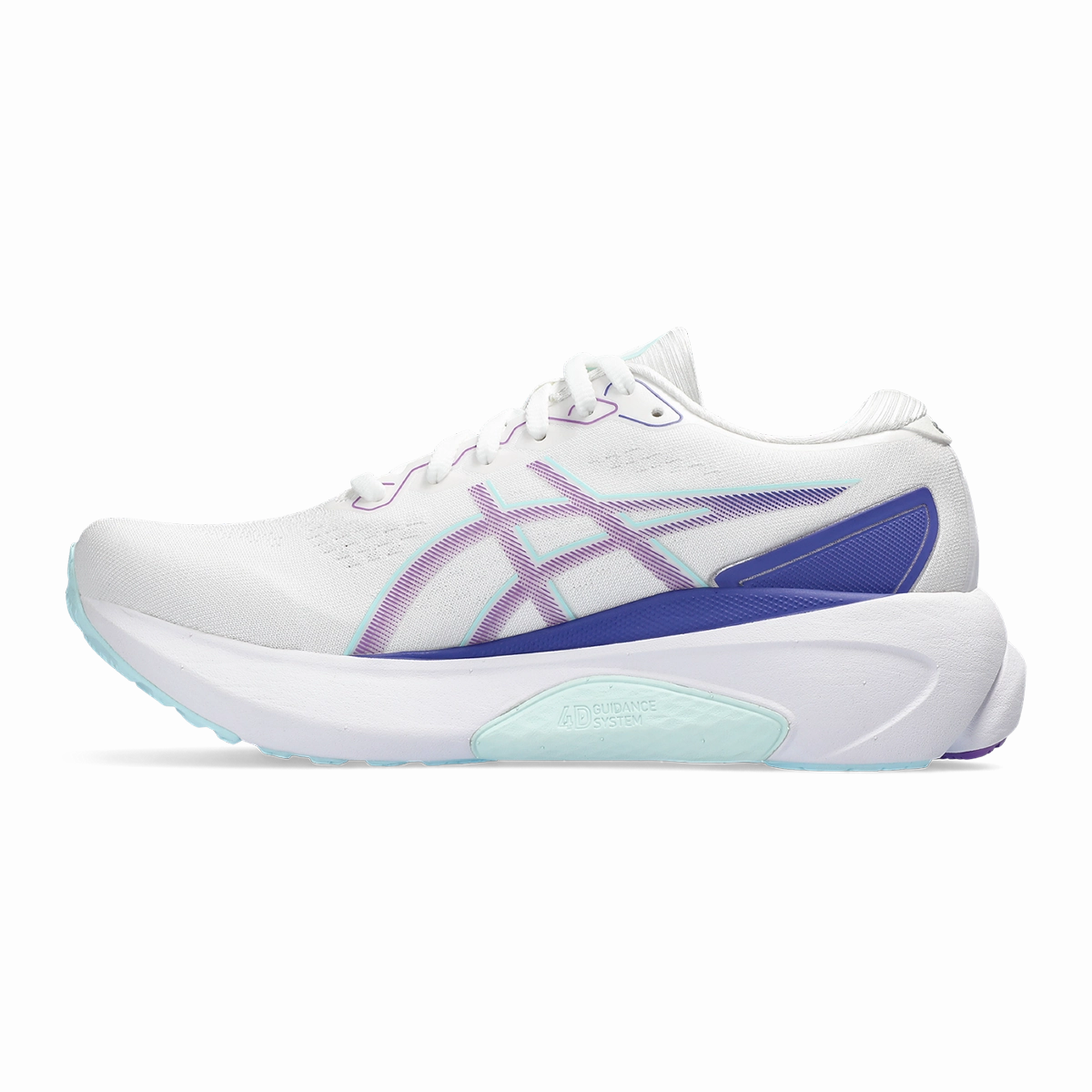 Asics Gel Kayano 30 - White - Cyber Grape Asics neutral running shoes