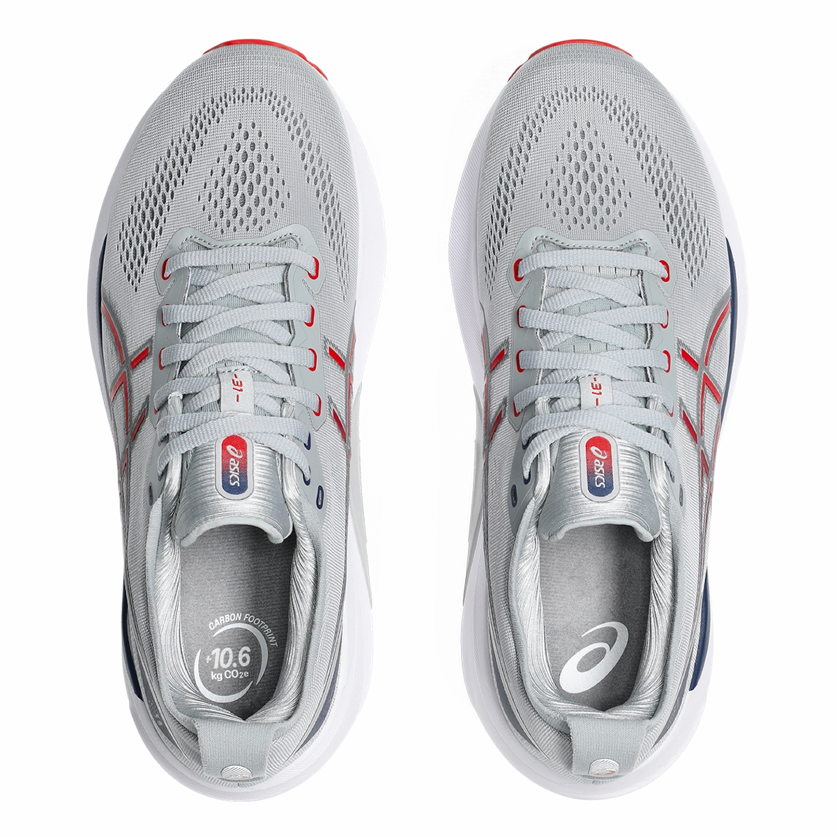 Asics Gel Kayano 31 - Piedmont Grey - Fiery Red Asics neutral running shoes