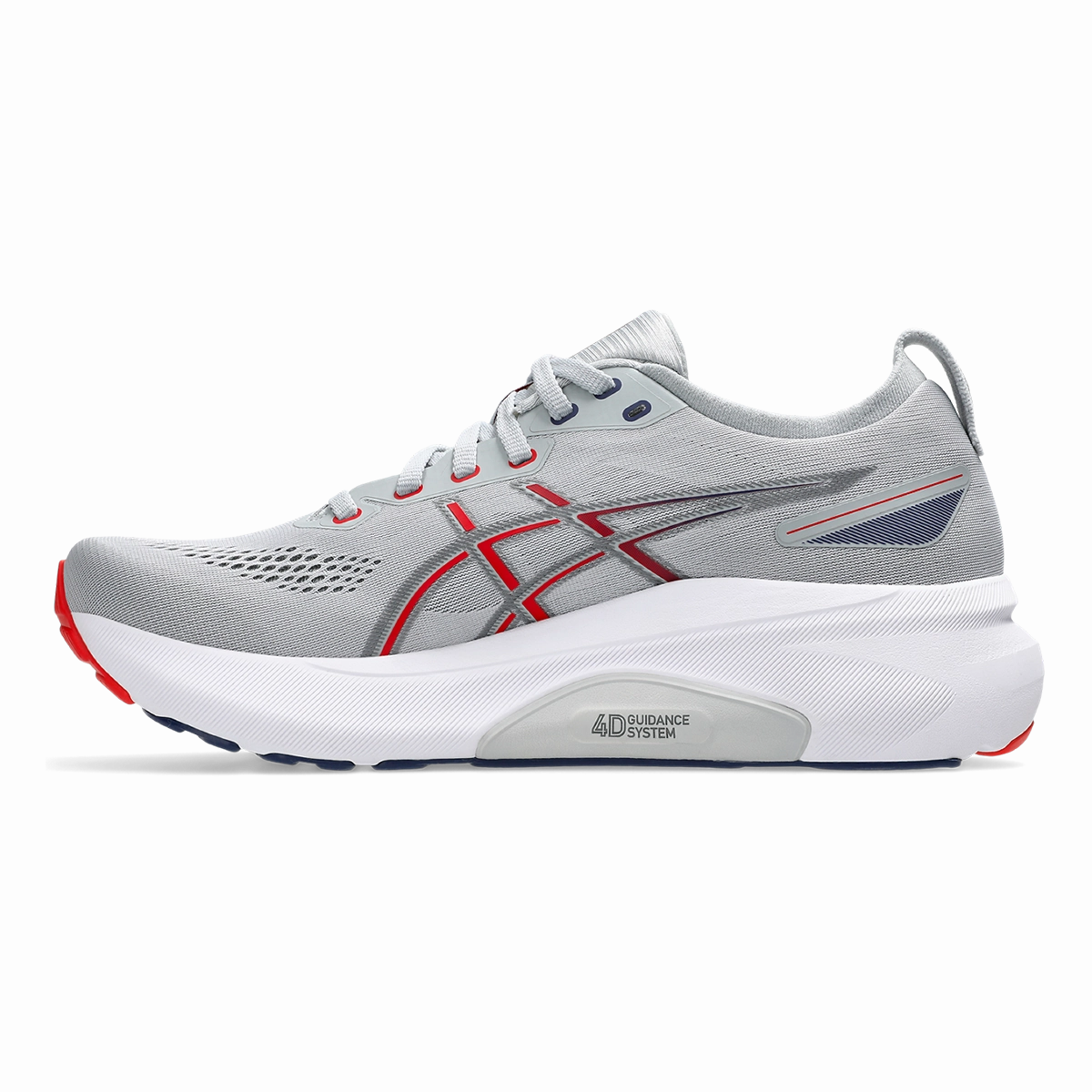 Asics Gel Kayano 31 - Piedmont Grey - Fiery Red Cushioned running sneakers