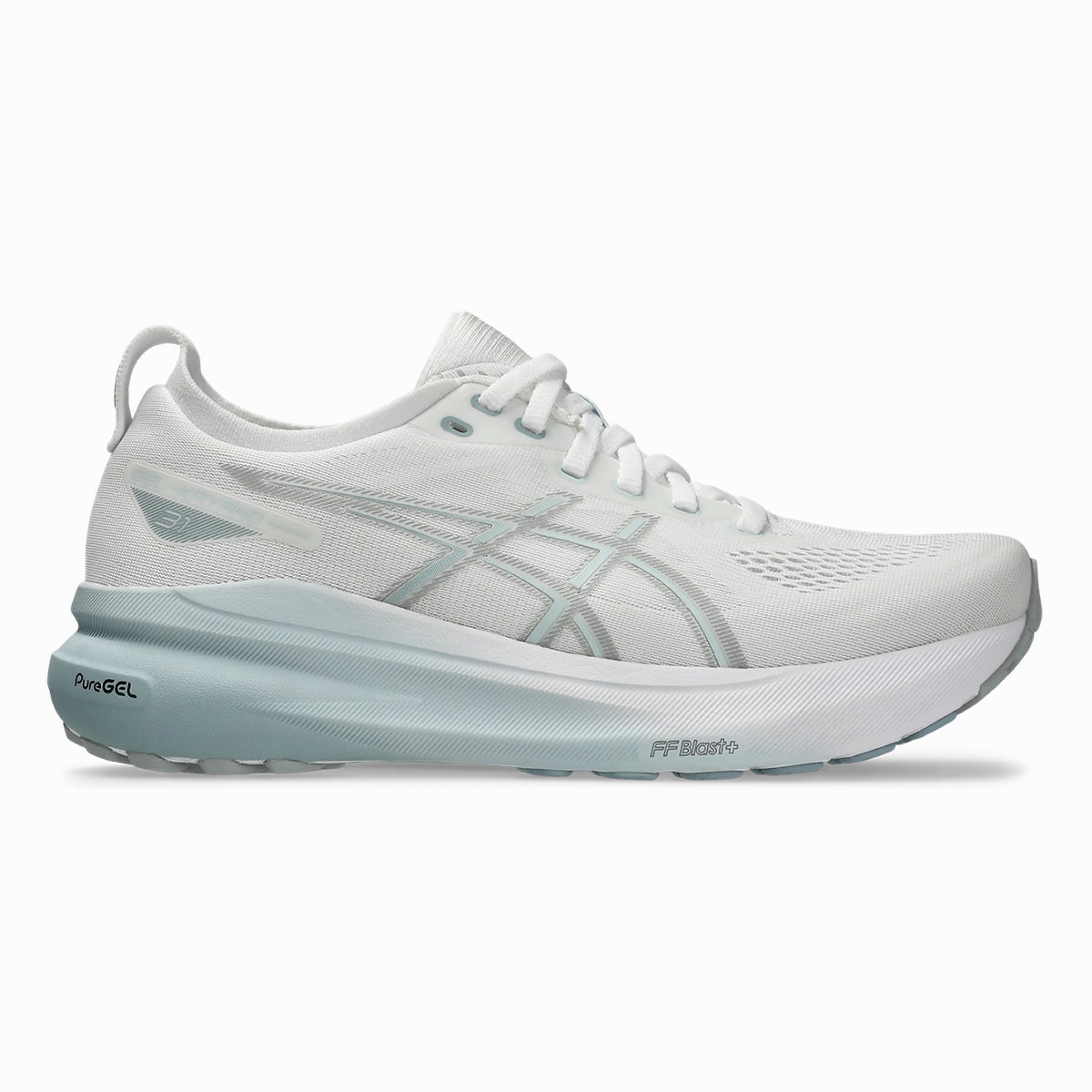 Asics Gel Kayano 31 - White - Dolphin Grey Mens running shoes by Asics
