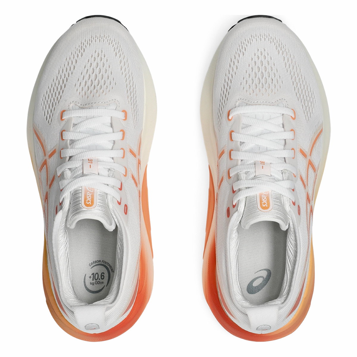 Asics Gel Kayano 31 - White - Faded Orange Asics neutral running shoes
