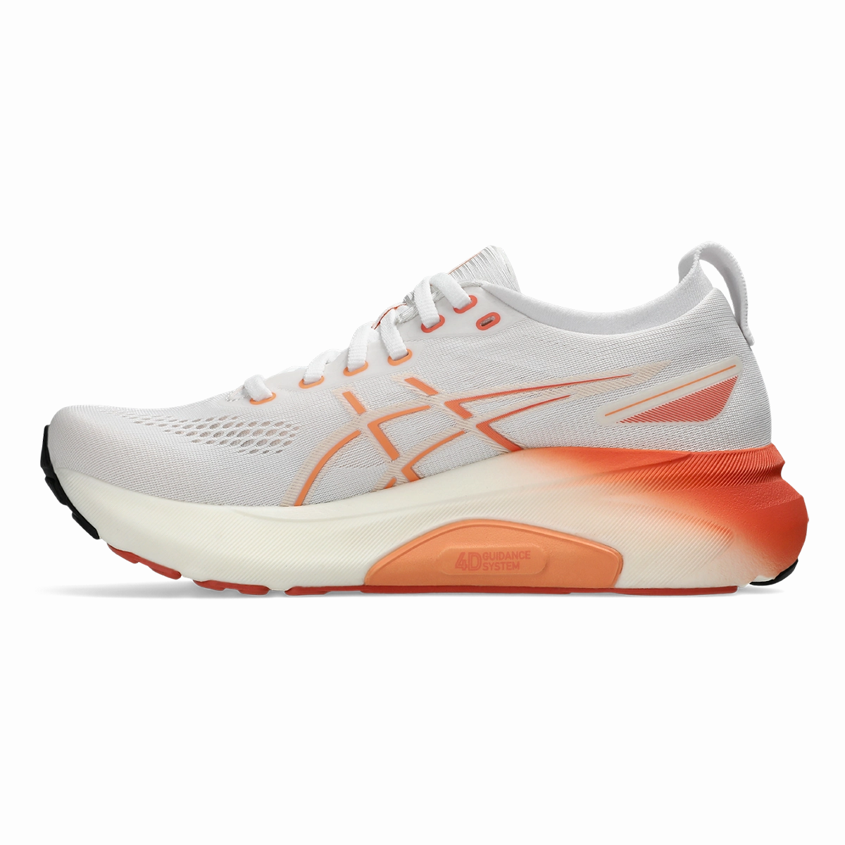 Asics Gel Kayano 31 - White - Faded Orange Cushioned running sneakers