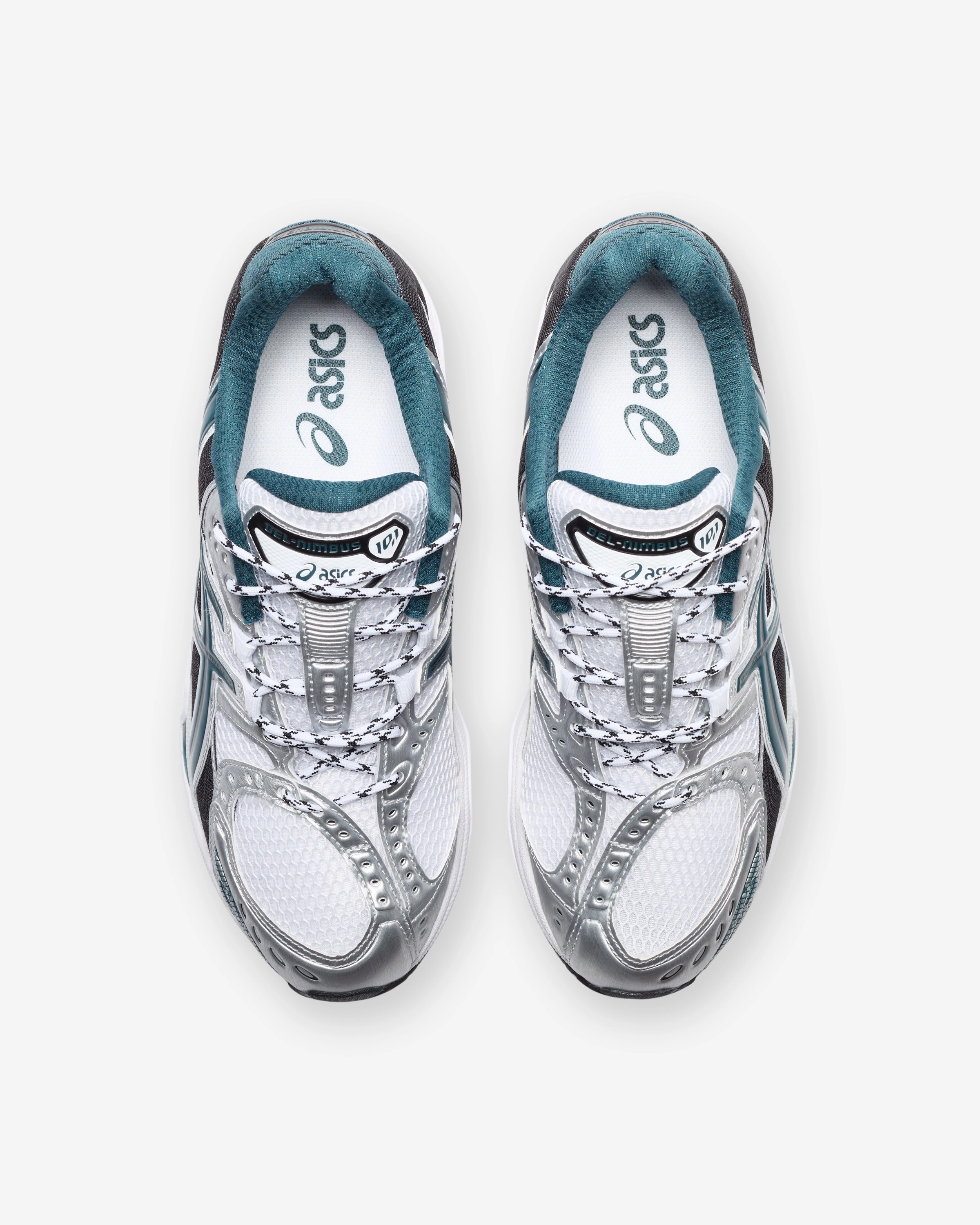 ASICS GEL-NIMBUS 10.1 - WHITE/ SAXONGREEN Performance comfort sneakers