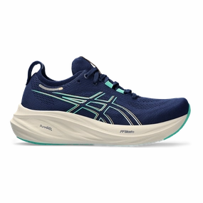 Asics Gel Nimbus 26 - Blue Expanse - Aurora Green Asics neutral footwear designed for balanced running