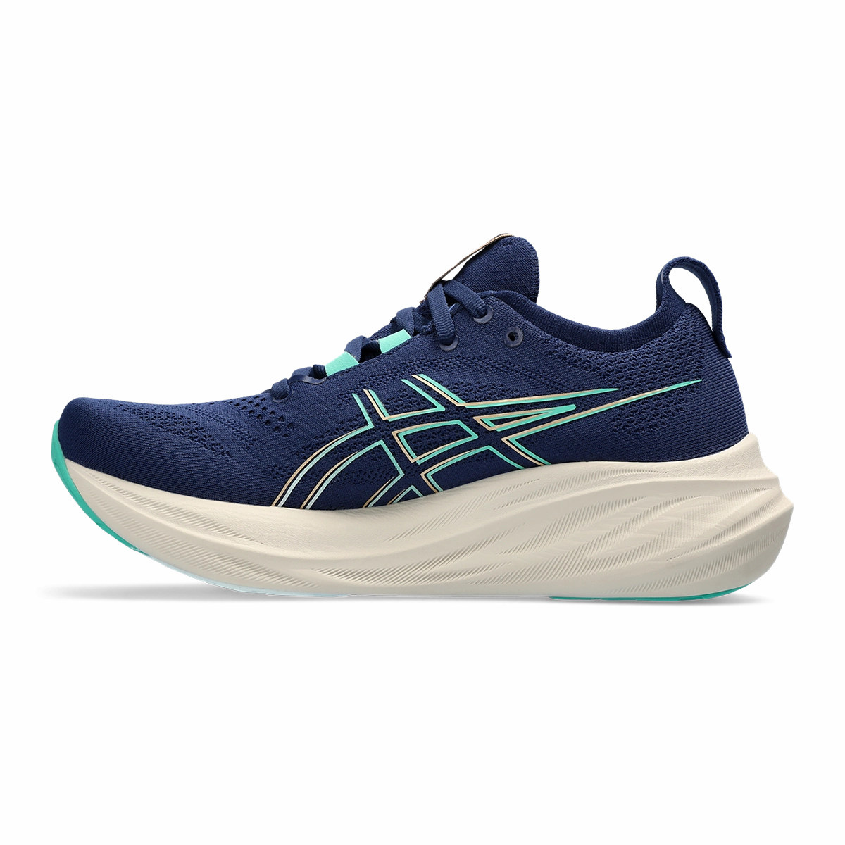 Asics Gel Nimbus 26 - Blue Expanse - Aurora Green Asics neutral running shoes
