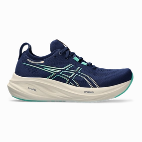 Asics Gel Nimbus 26 - Blue Expanse - Aurora Green Mens running shoes by Asics