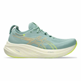 Asics Gel Nimbus 26 - Light Celadon - Safety Yellow Asics neutral footwear designed for balanced running