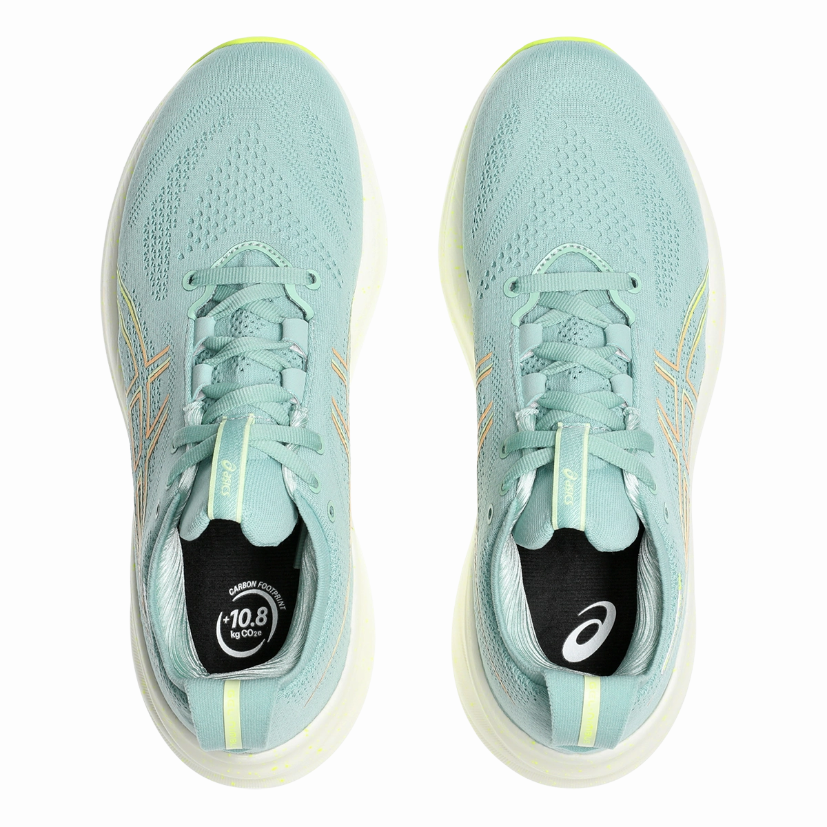 Asics Gel Nimbus 26 - Light Celadon - Safety Yellow Asics neutral running shoes