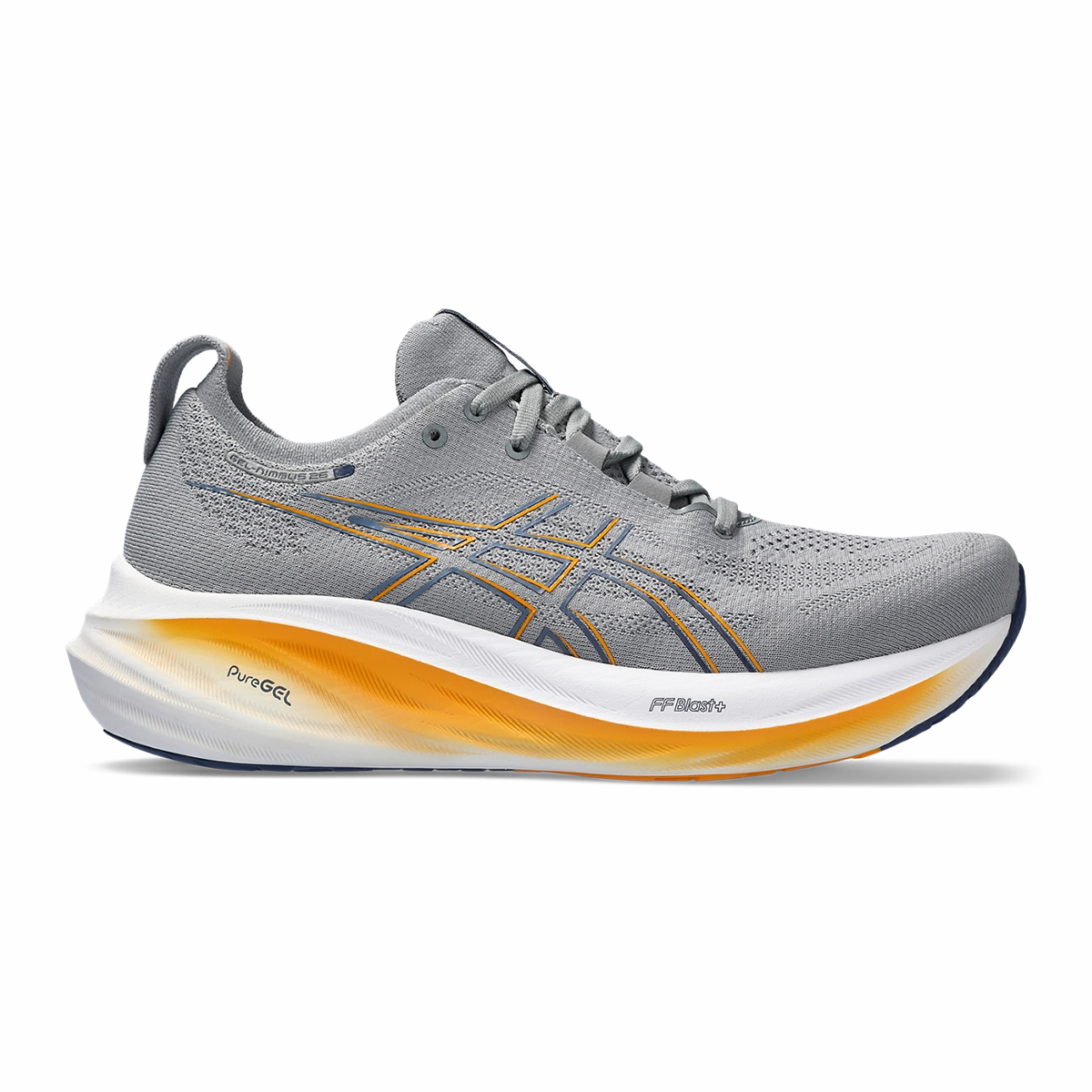 Asics Gel Nimbus 26 - Sheet Rock - Thunder Blue Asics neutral footwear designed for balanced running