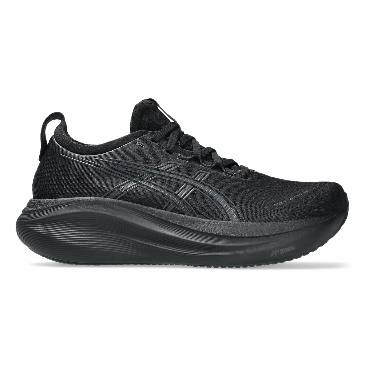 Asics Gel Nimbus 27 Black - Graphite Grey Asics neutral footwear designed for balanced running