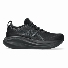 Asics Gel Nimbus 27 Black - Graphite Grey Asics neutral footwear designed for balanced running