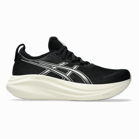 Asics Gel Nimbus 27 Black - Lake Grey Asics neutral footwear designed for balanced running