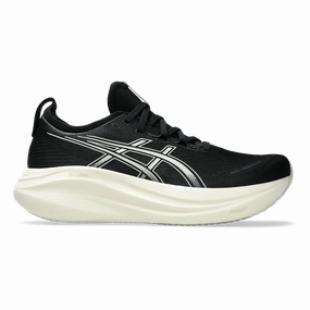 Asics Gel Nimbus 27 Black - Lake Grey Asics neutral footwear designed for balanced running