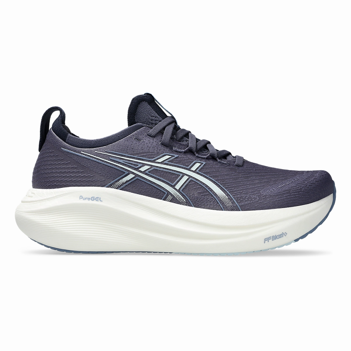 Asics Gel Nimbus 27 Indigo Fog - Cool Grey Asics neutral footwear designed for balanced running