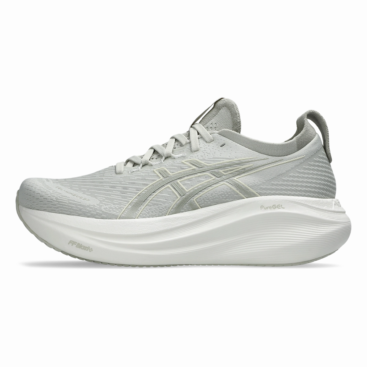 Asics Gel Nimbus 27 Lake Grey - White Sage Asics neutral running shoes