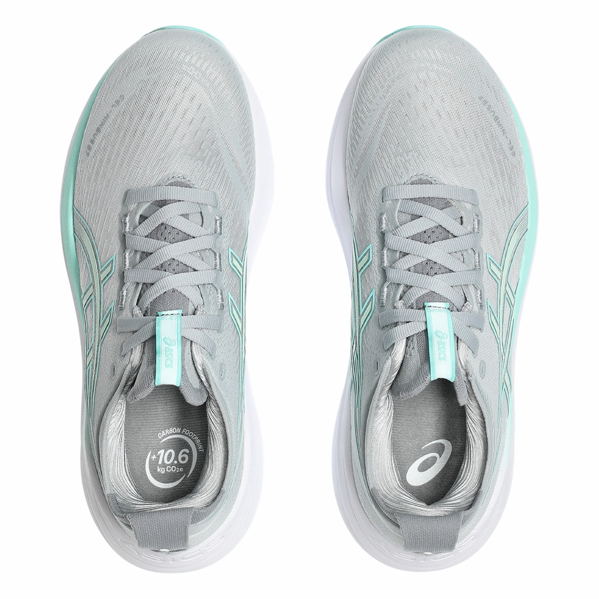 Asics Gel Nimbus 27 Piedmont Grey - Illuminate Mint Asics neutral running shoes