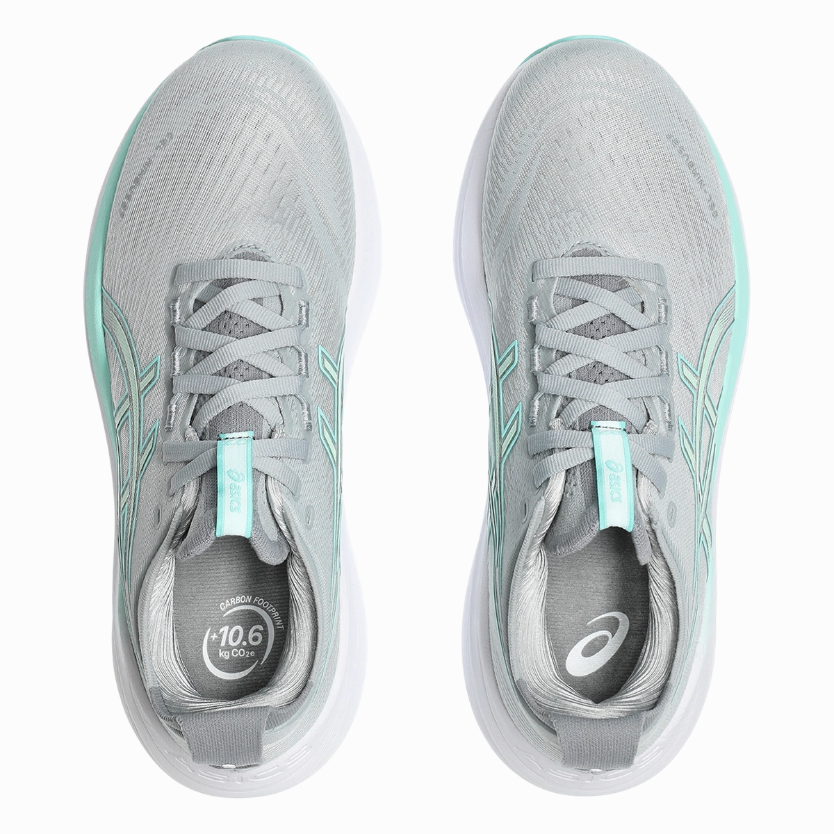 Asics Gel Nimbus 27 Piedmont Grey - Illuminate Mint Cushioned running sneakers
