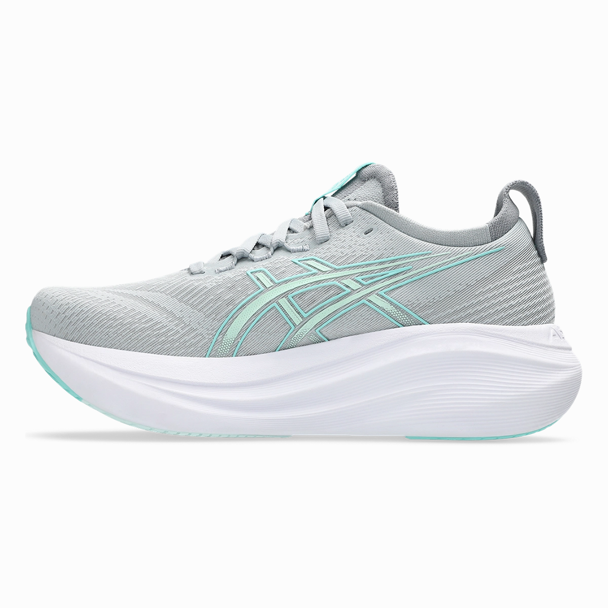 Asics Gel Nimbus 27 Piedmont Grey - Illuminate Mint Cushioned running sneakers