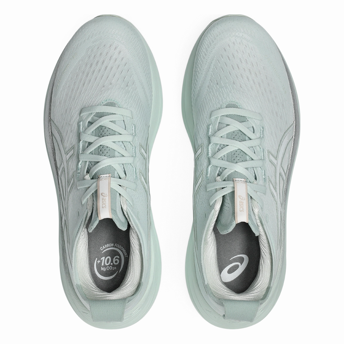 Asics Gel Nimbus 27 Pure Aqua - White Asics neutral running shoes