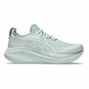 Asics Gel Nimbus 27 Pure Aqua - White Asics neutral footwear designed for balanced running