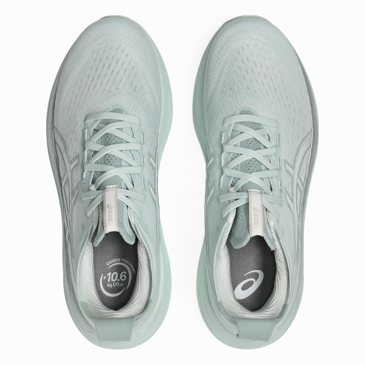 Asics Gel Nimbus 27 Pure Aqua - White Cushioned running sneakers