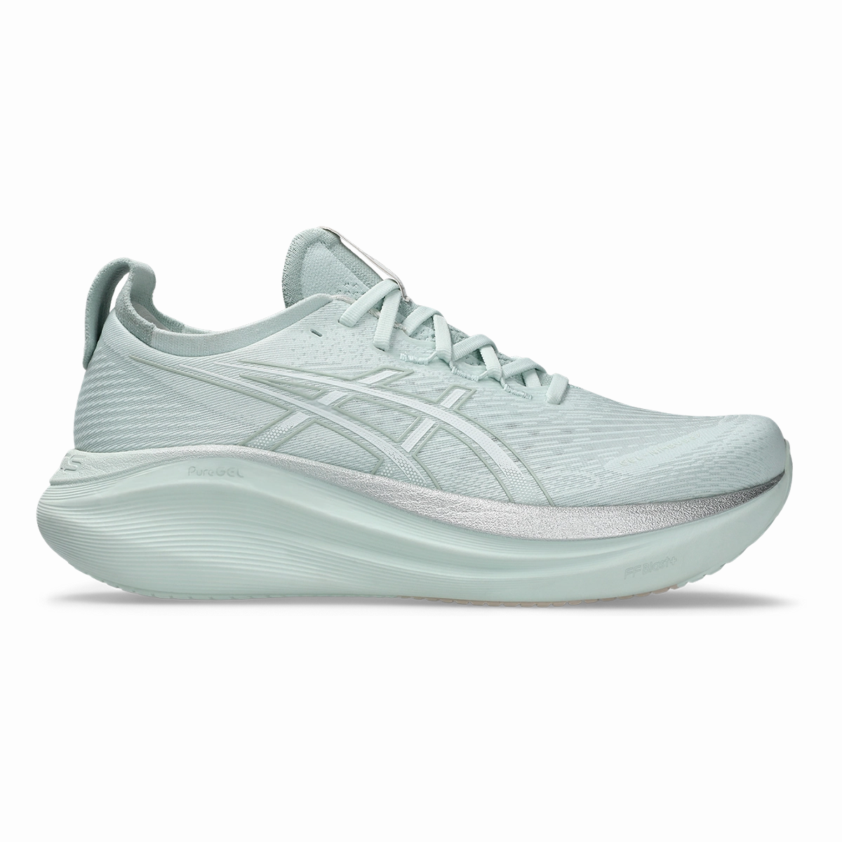Asics Gel Nimbus 27 Pure Aqua - White Mens running shoes by Asics