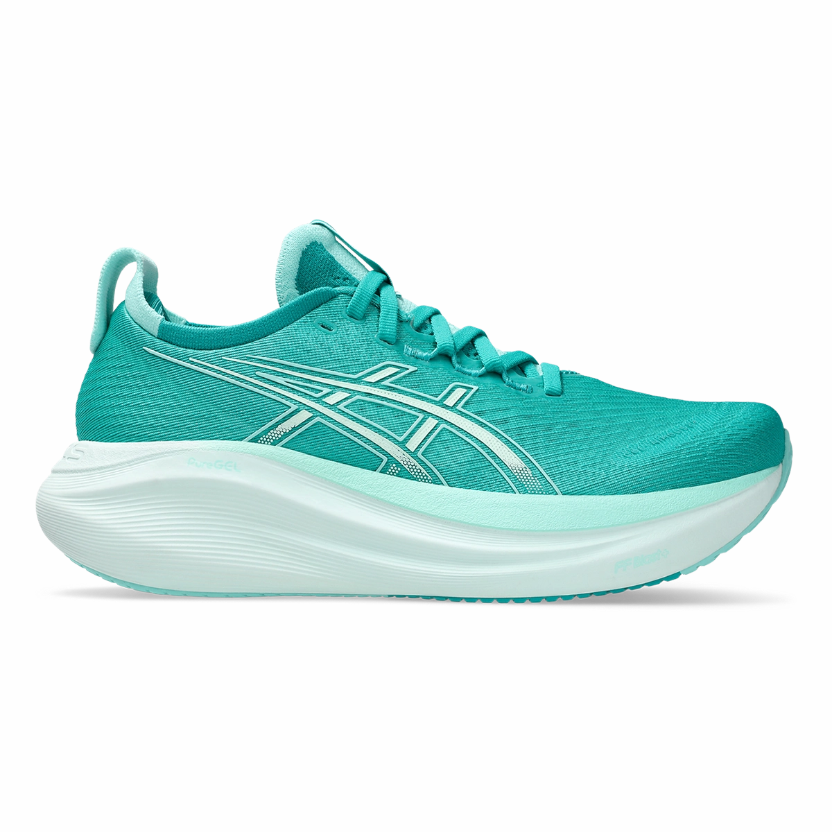 Asics Gel Nimbus 27 Wave Teal - Illuminate Mint Asics neutral footwear designed for balanced running