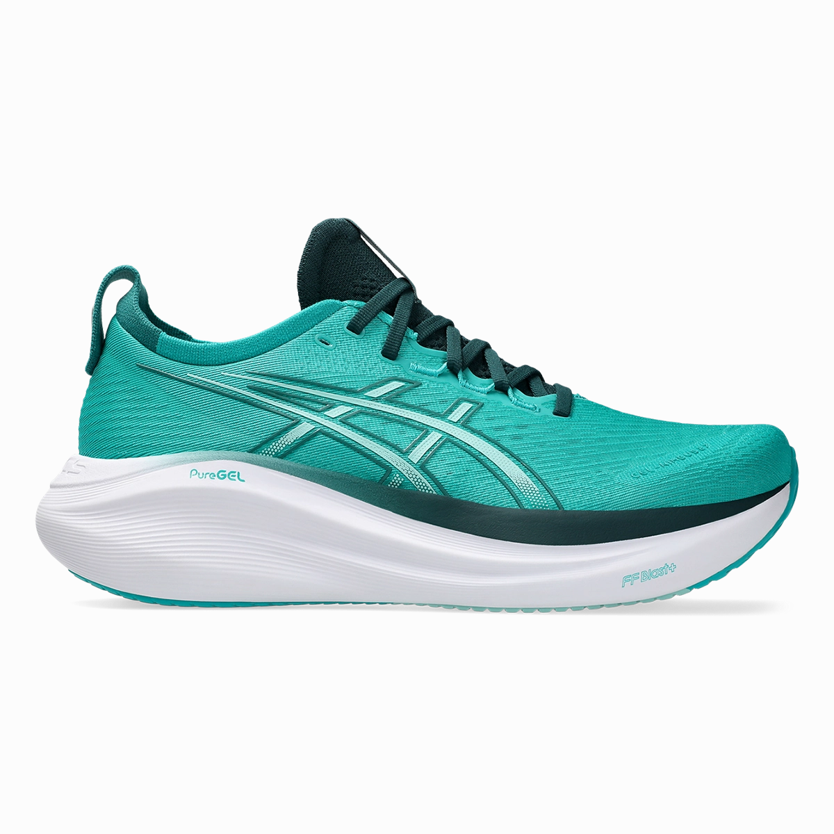 Asics Gel Nimbus 27 Wave Teal - Saxon Green Mens running shoes by Asics