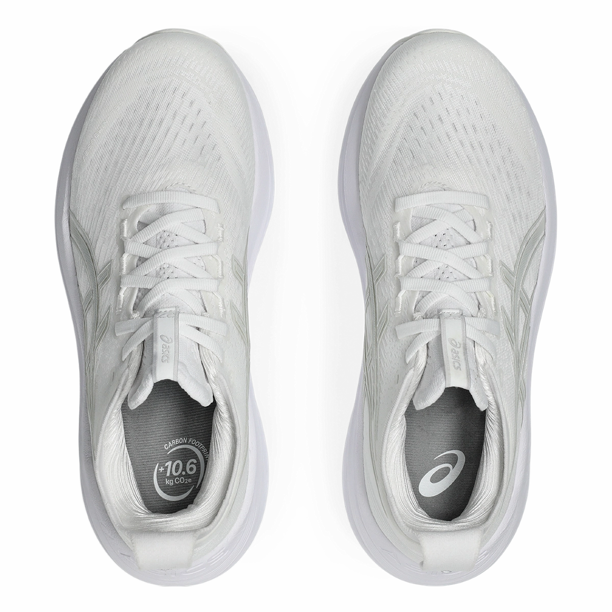 Asics Gel Nimbus 27 White - Glacier Grey Cushioned running sneakers