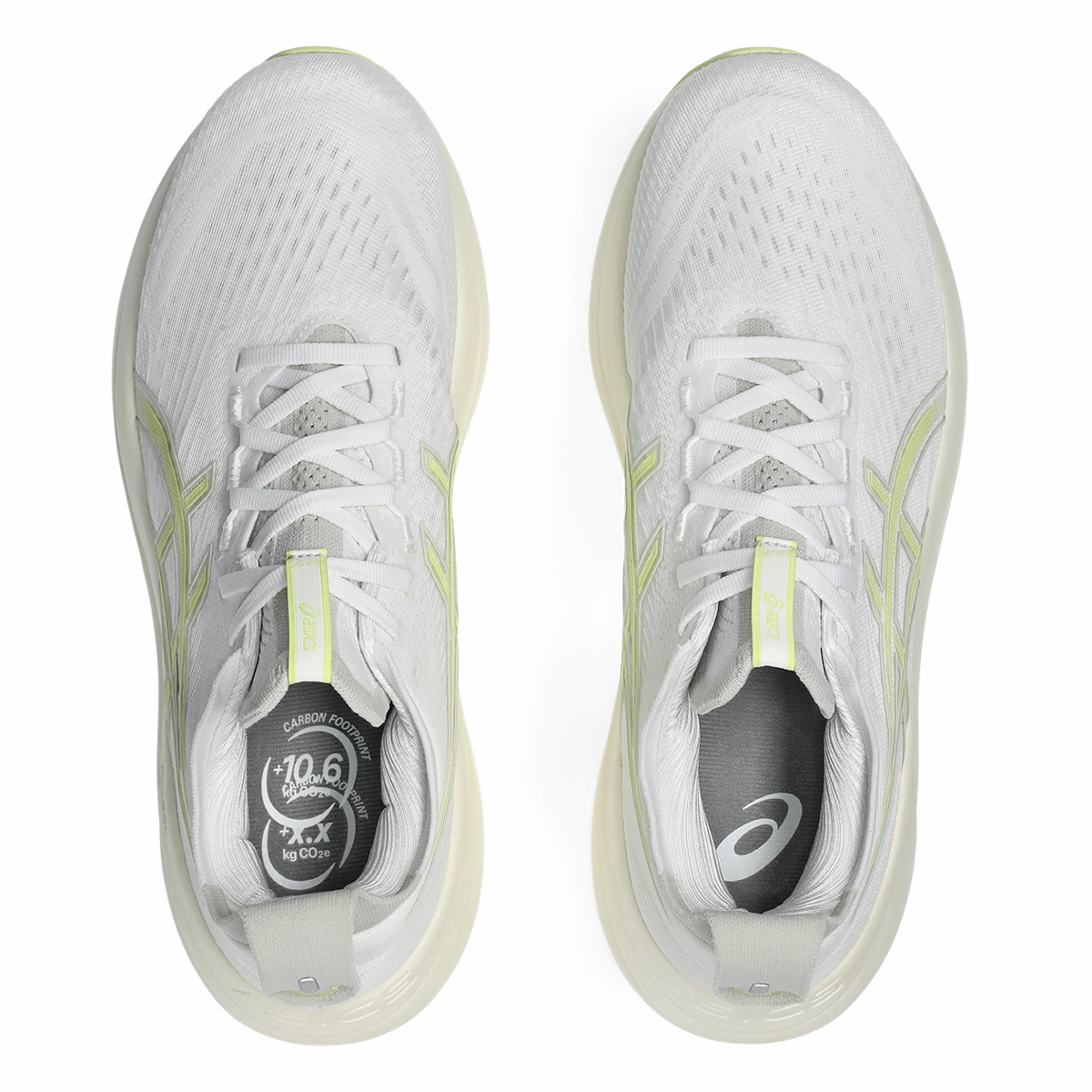 Asics Gel Nimbus 27 White - Huddle Yellow Asics neutral running shoes