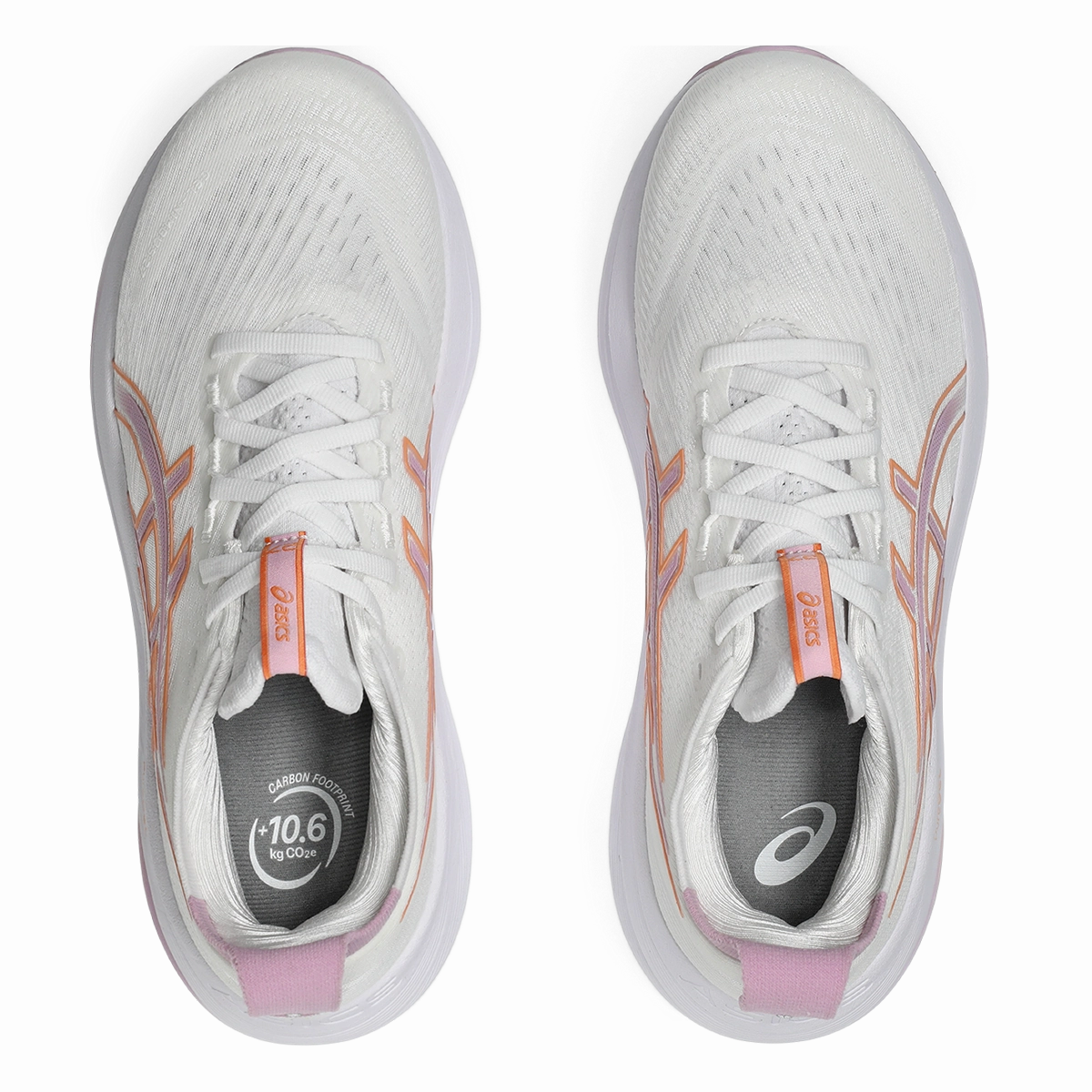 Asics Gel Nimbus 27 White - Light Ube Cushioned running sneakers