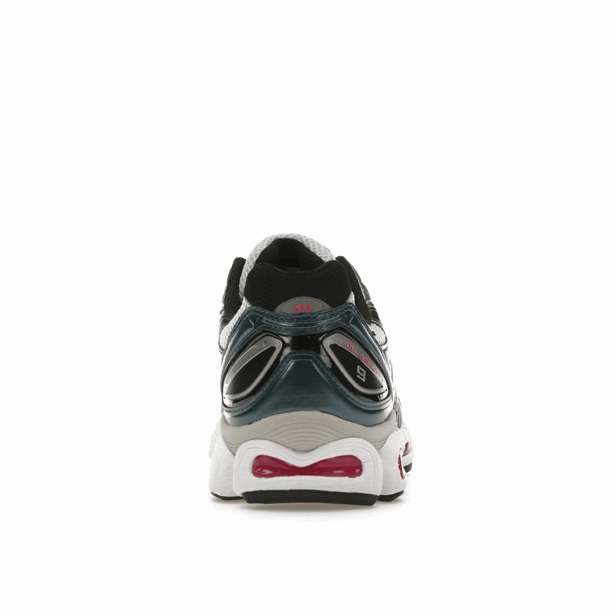 ASICS Gel-Nimbus 9 White Pink Glo Teal Lightweight city runners