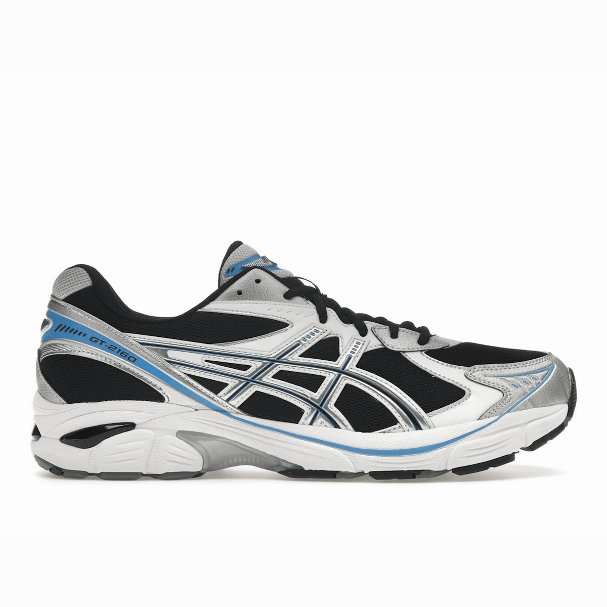 ASICS GT-2160 Black Pure Silver Bright Blue Performance Gel-Kayano shoes