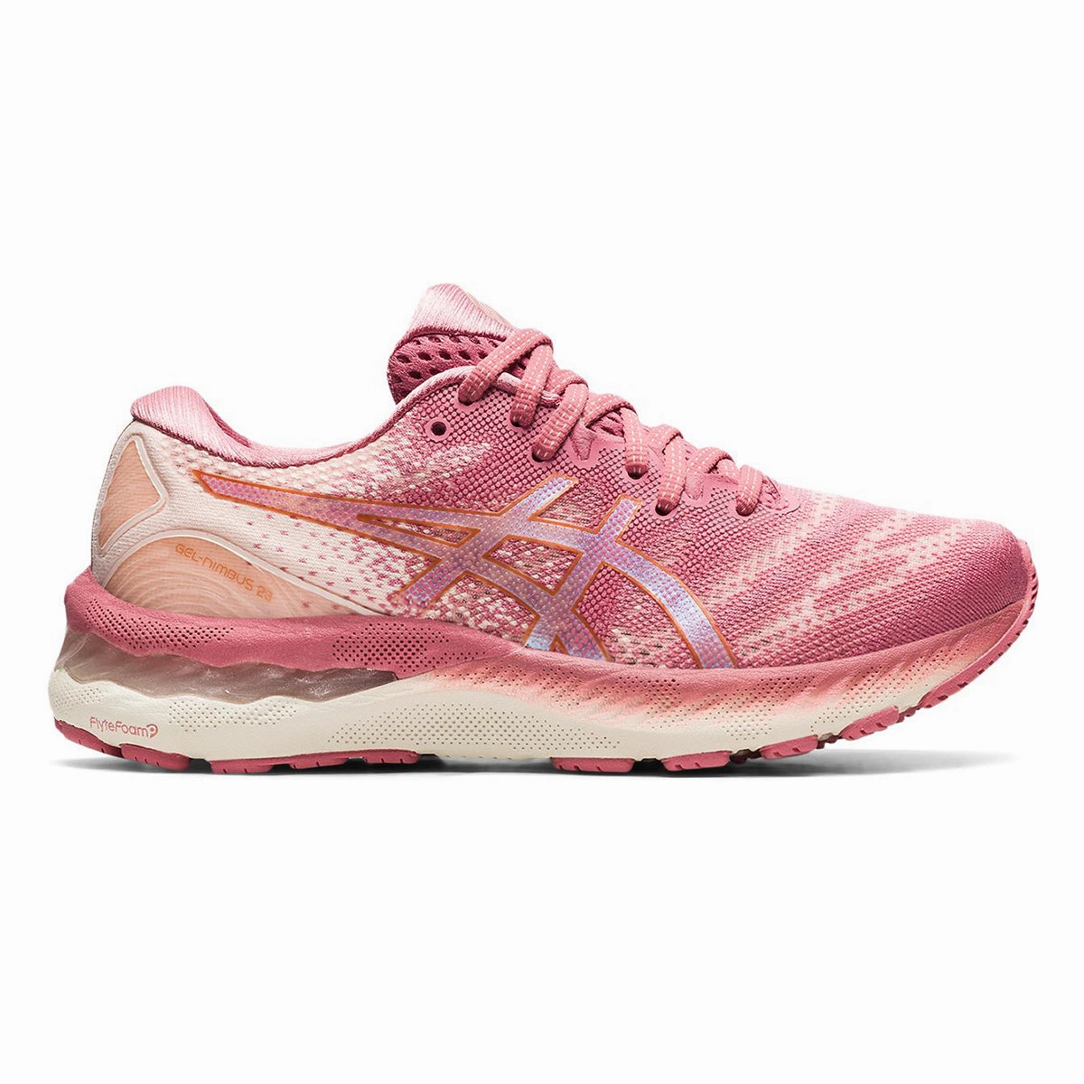 Asics Nimbus 23 - Smokey Rose - Pure Bronze Asics neutral footwear designed for balanced running
