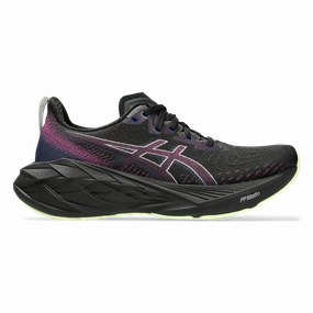 Asics Novablast 4 - Black - Blue Expanse Asics neutral footwear designed for balanced running