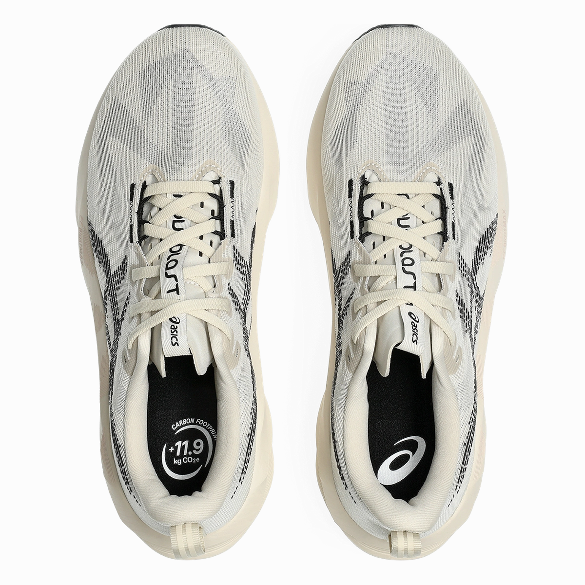Asics Novablast 5 Oatmeal - Black Asics neutral running shoes
