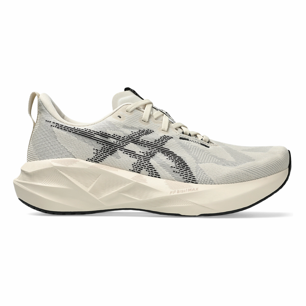 Asics Novablast 5 Oatmeal - Black Mens running shoes by Asics