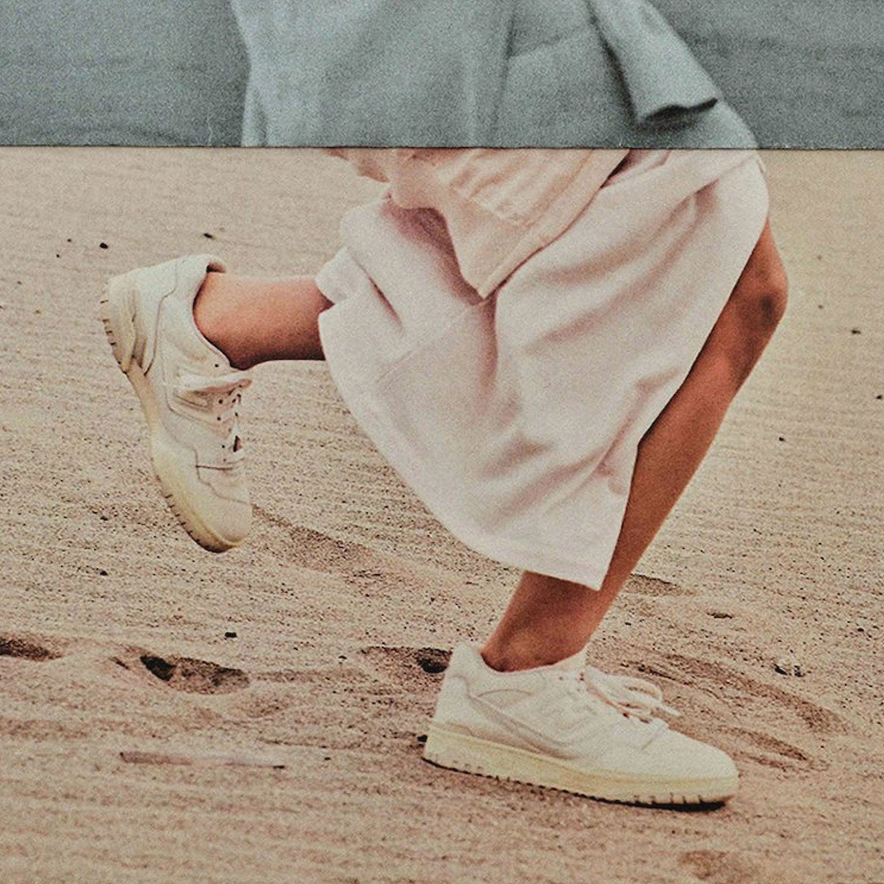 AURALEE x New Balance 550 Ecru Cushioned running footwear