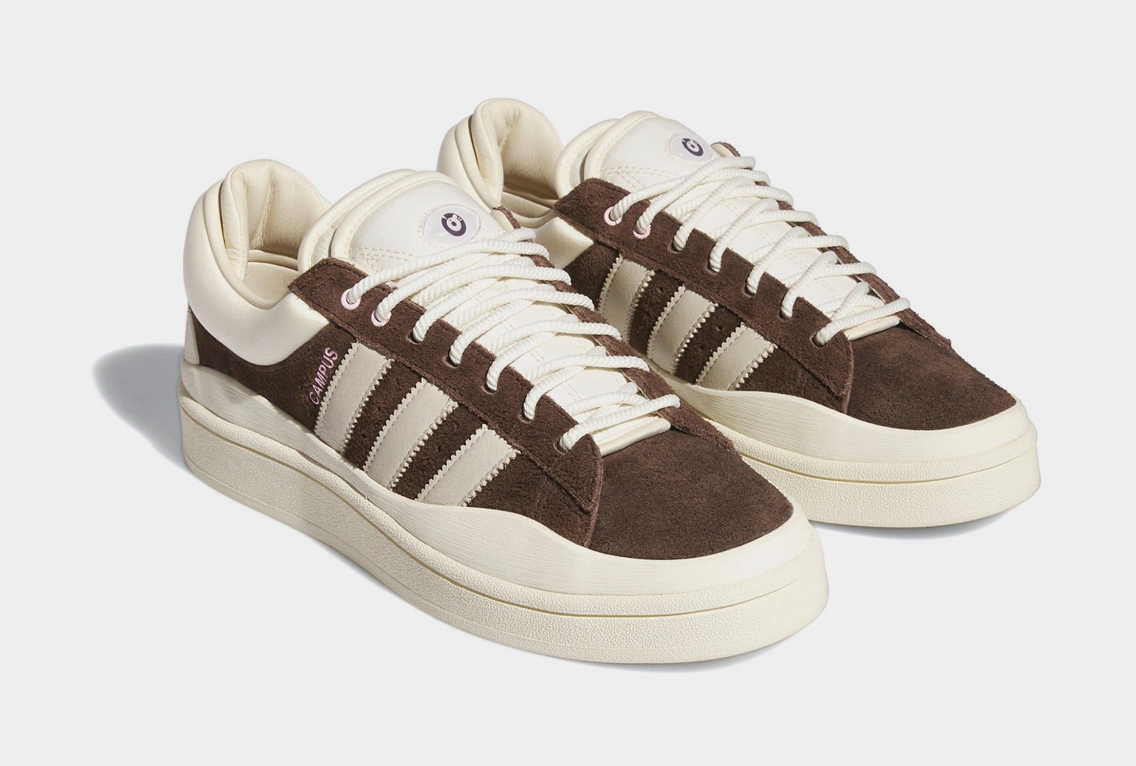 Bad Bunny Last Campus Mens Lifestyle Shoes (Deep Brown/Chalk/Pink) Free Shipping Classic suede trainers