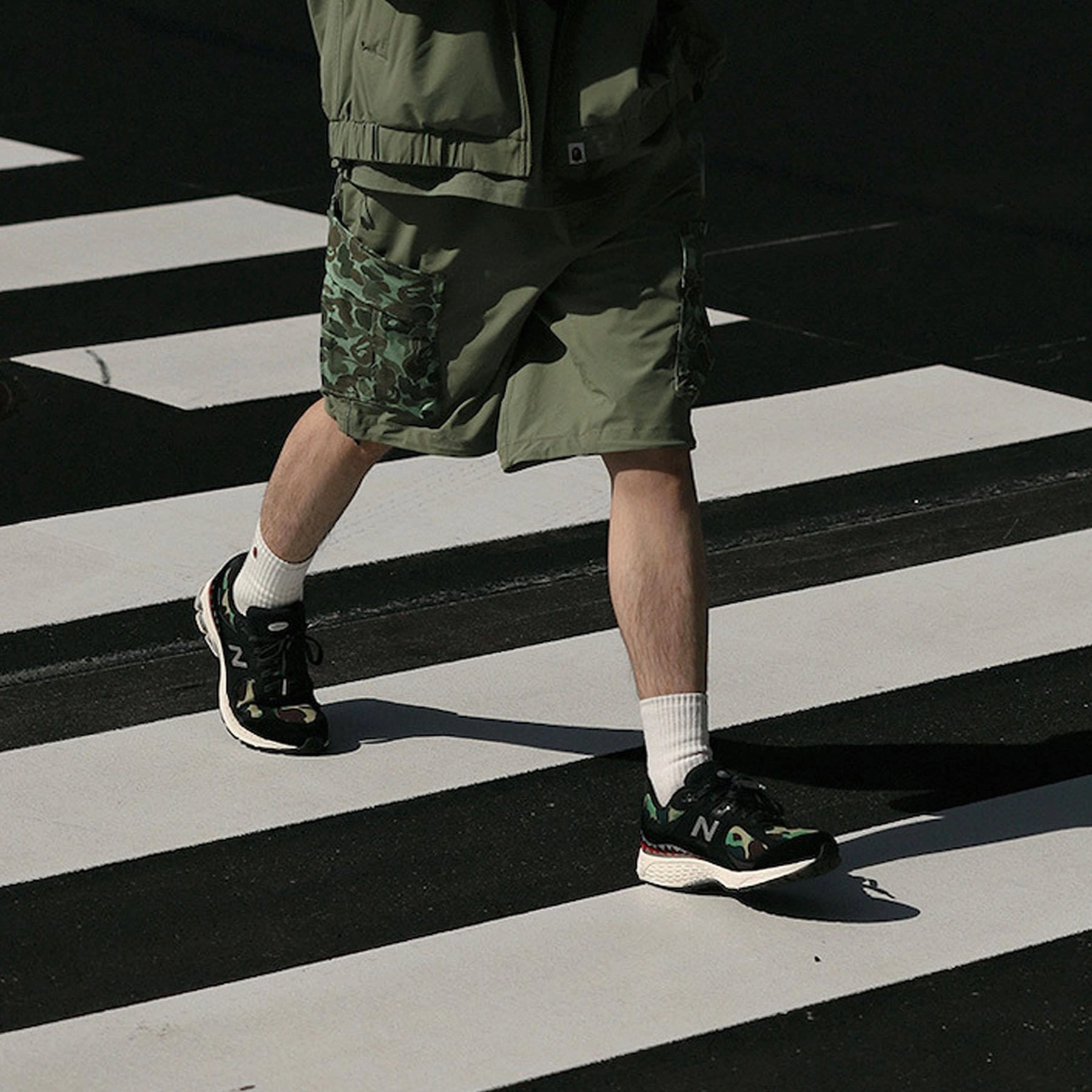 BAPE x 2002R 'Apes Together Strong - Black Camo' Cushioned running footwear