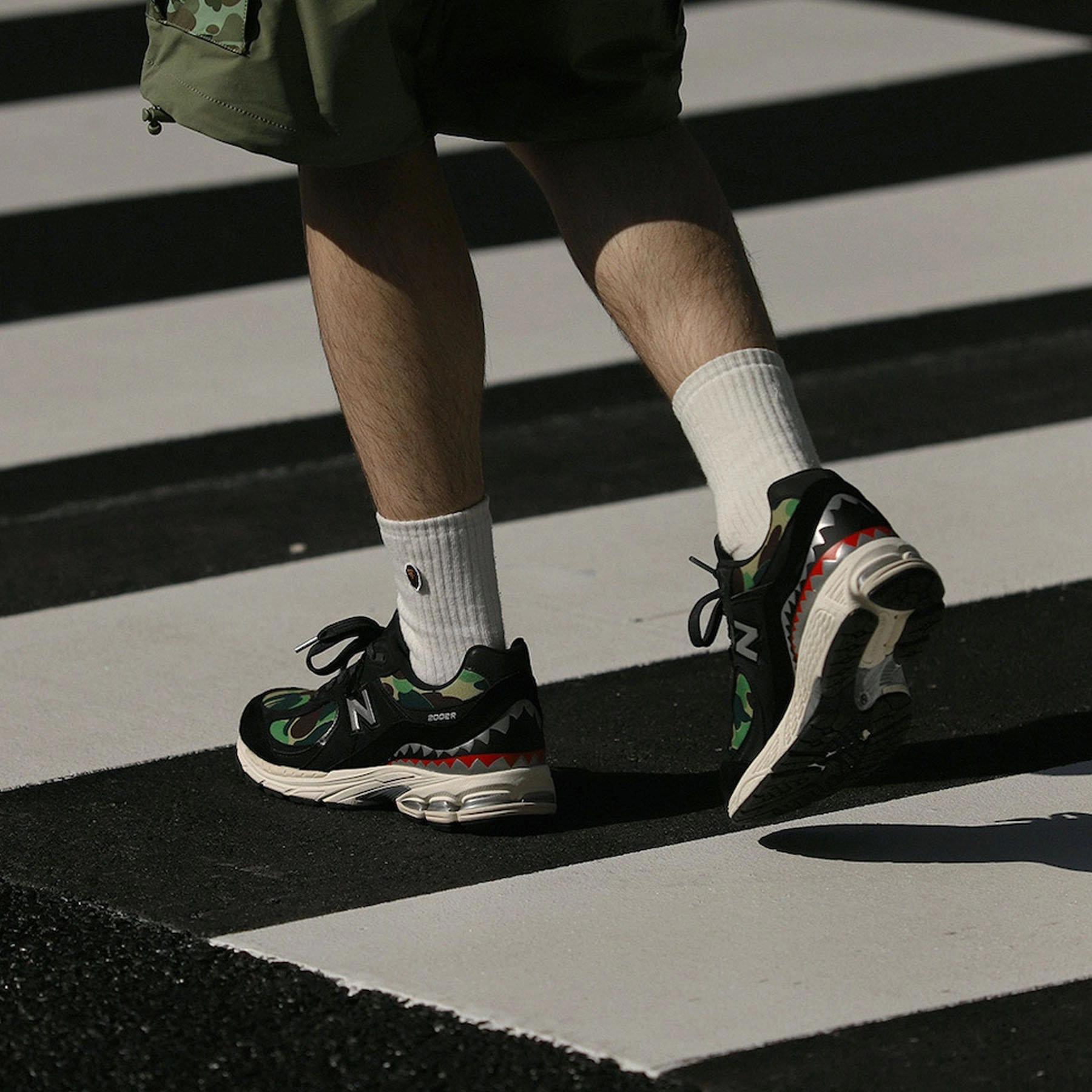 BAPE x 2002R 'Apes Together Strong - Black Camo' Cushioned running footwear