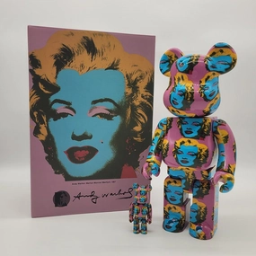 Bearbrick Andy Warhol Marilyn Monroe #2 400% & 100% Set by Medicom