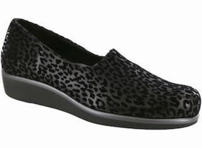 Bliss - Black Leopard SAS comfort walking shoes with supportive build