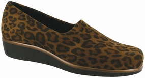 Bliss - Tan Leopard SAS comfort walking shoes with supportive build