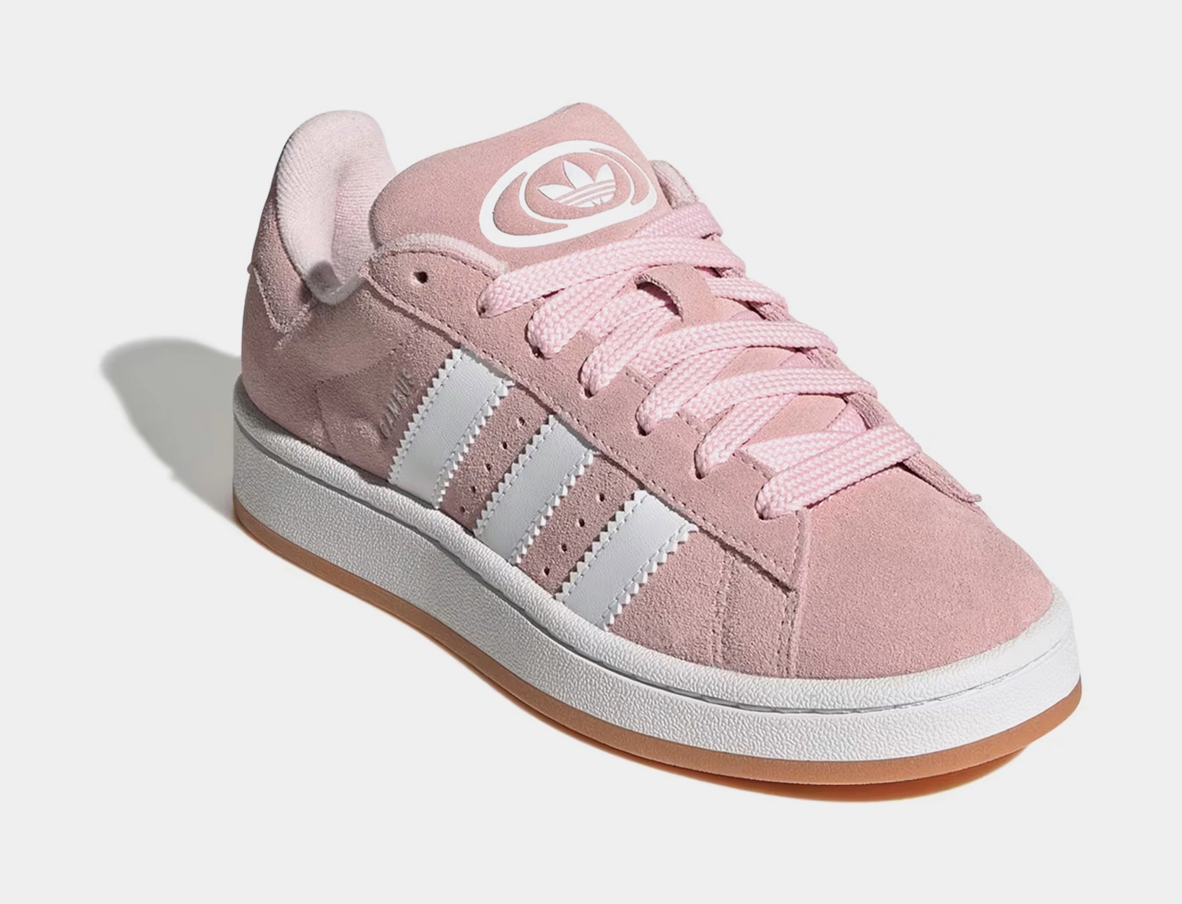 Campus 00s Grade School Lifestyle Shoes (Clear Pink/White/Gum) Classic suede trainers