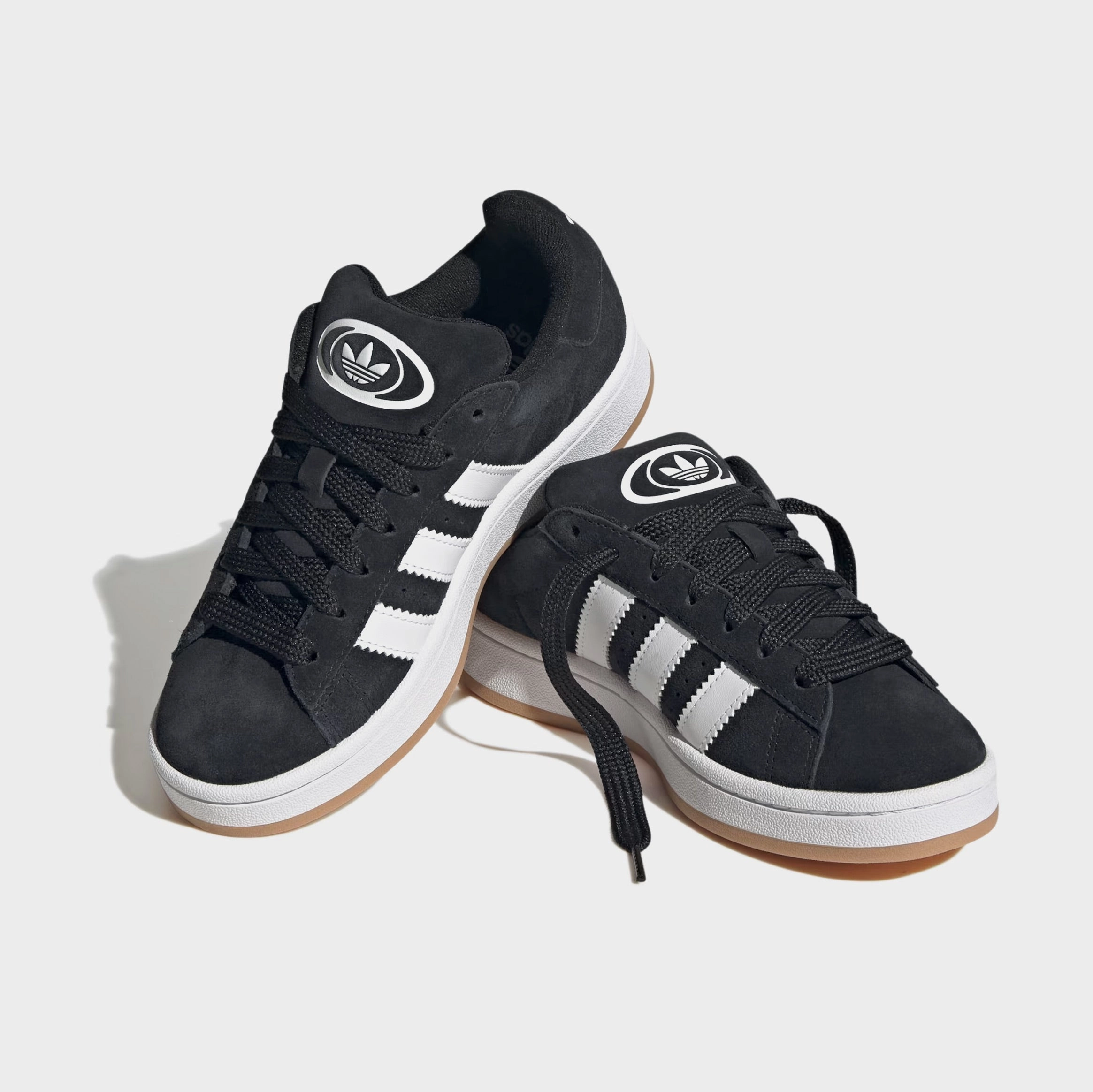 Campus 00s Grade School Lifestyle Shoes (Core Black/Cloud White) Classic suede trainers