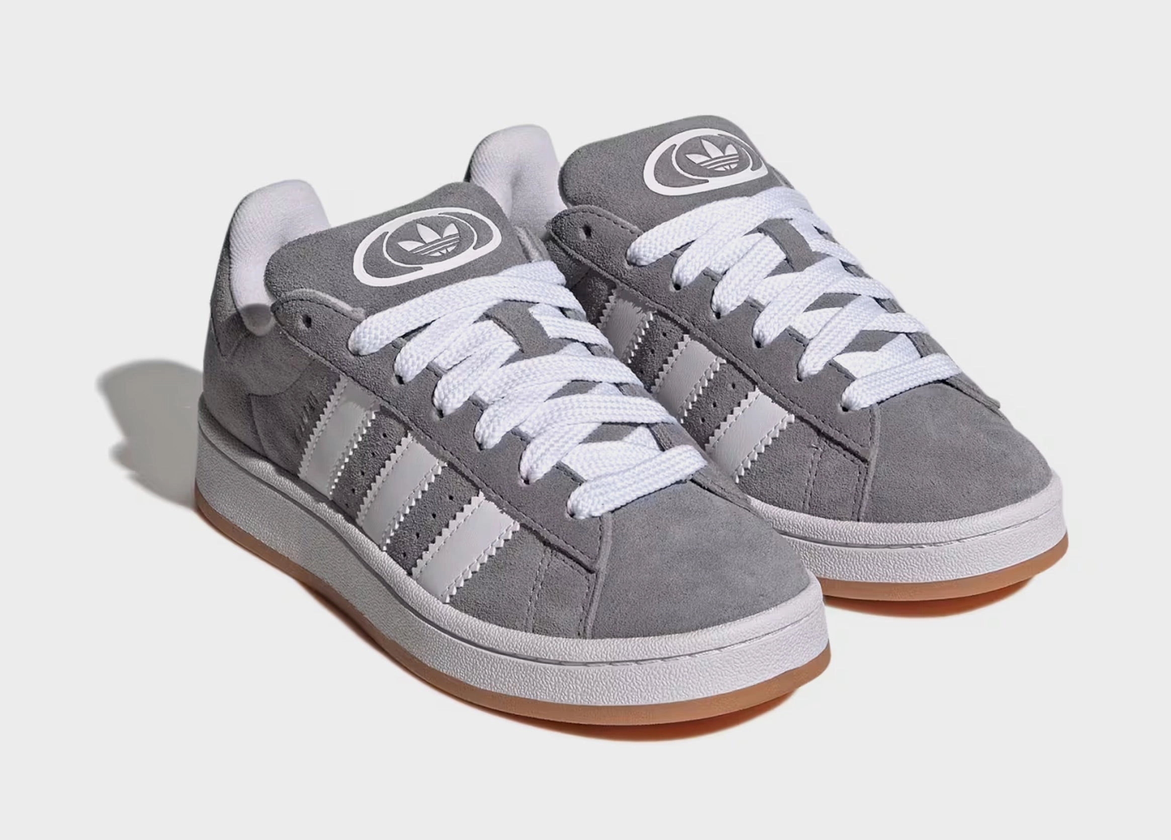 Campus 00s Grade School Lifestyle Shoes (Grey Three/Cloud White/Cloud White) Classic suede trainers