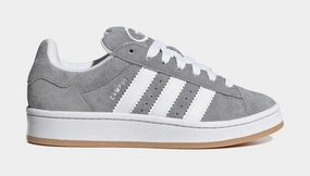 Campus 00s Grade School Lifestyle Shoes (Grey Three/Cloud White/Cloud White) Adidas Campus sneakers with vintage street style