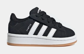 Campus 00s Infant Toddler Lifestyle Shoes (Core Black/Cloud White/Gum) Adidas Campus sneakers with vintage street style