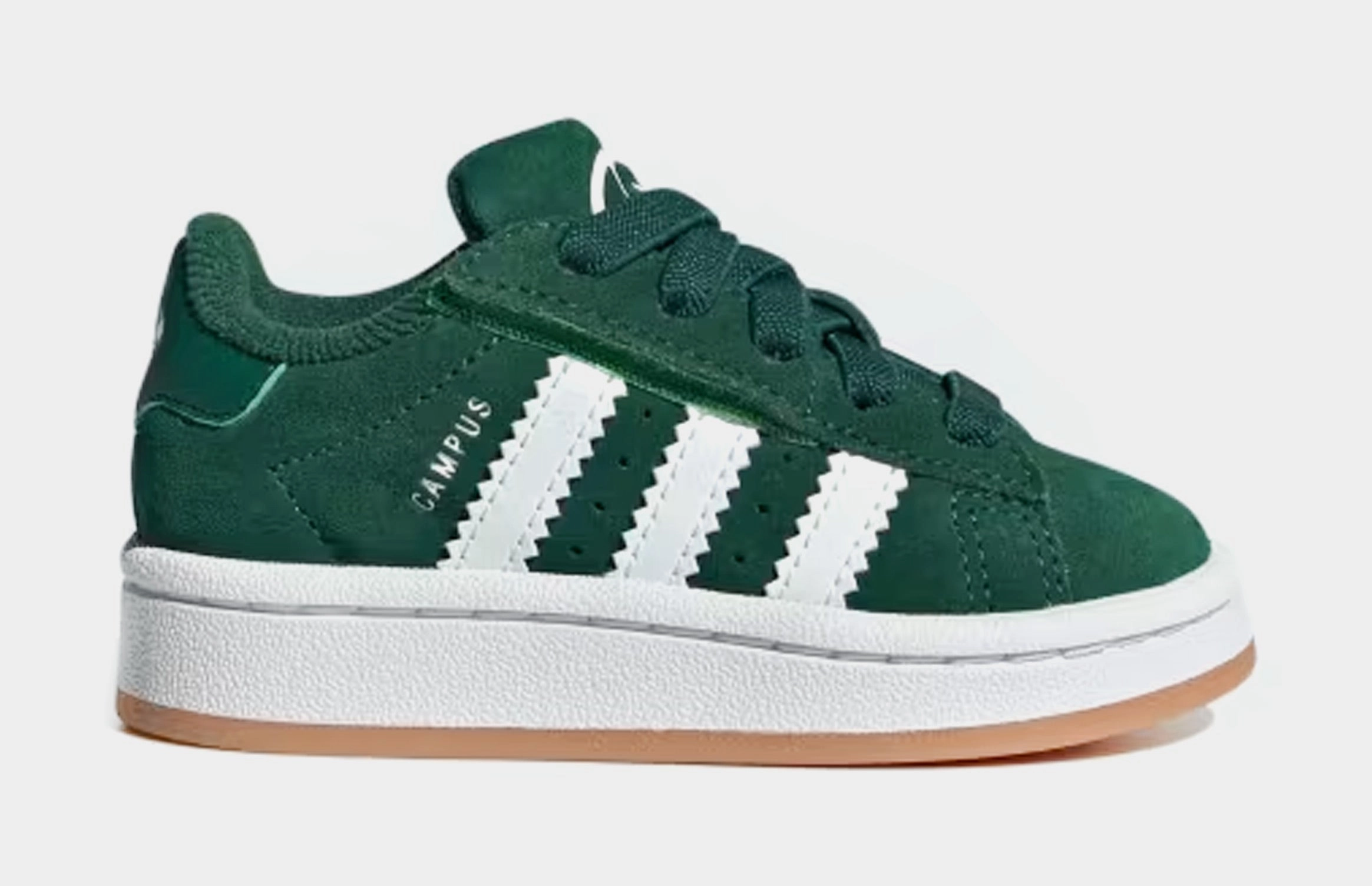 Campus 00s Infant Toddler Lifestyle Shoes (Dark Green/Cloud White/Gum) Adidas Campus sneakers with vintage street style